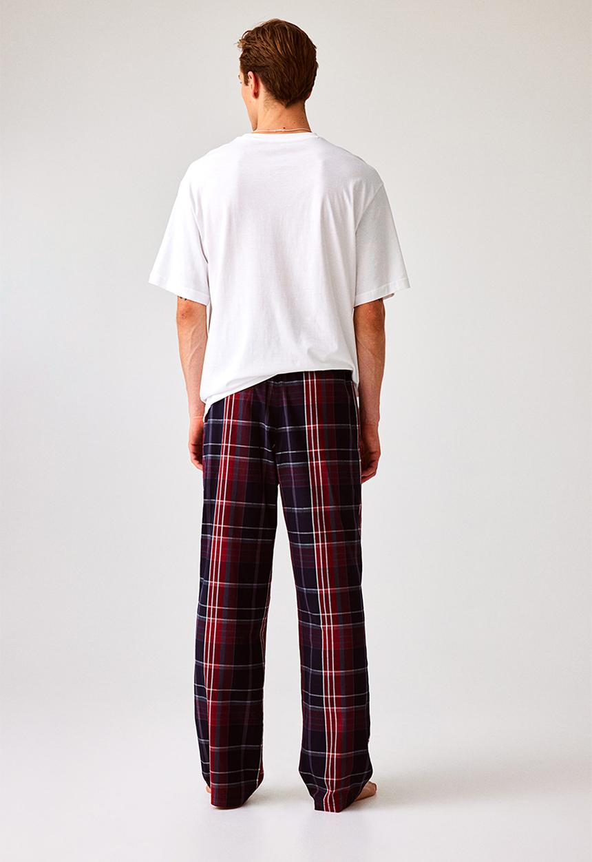 H&M - Relaxed fit pyjama bottoms - red/checked