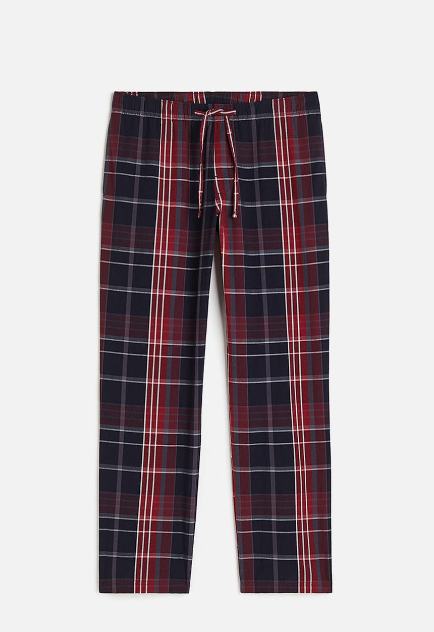 H&M - Relaxed fit pyjama bottoms - red/checked