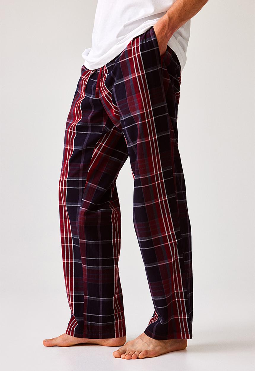 H&M - Relaxed fit pyjama bottoms - red/checked