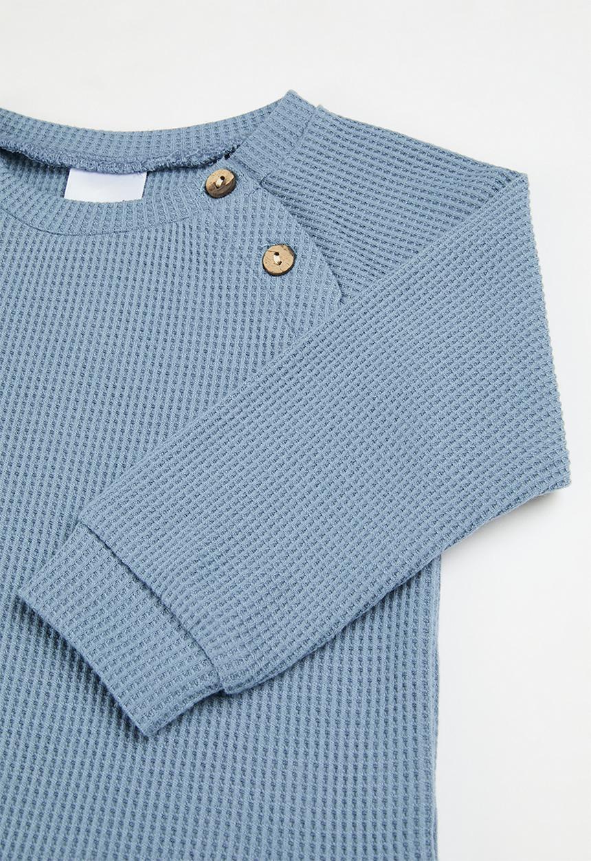 Pop Candy - Waffle knit set - blue