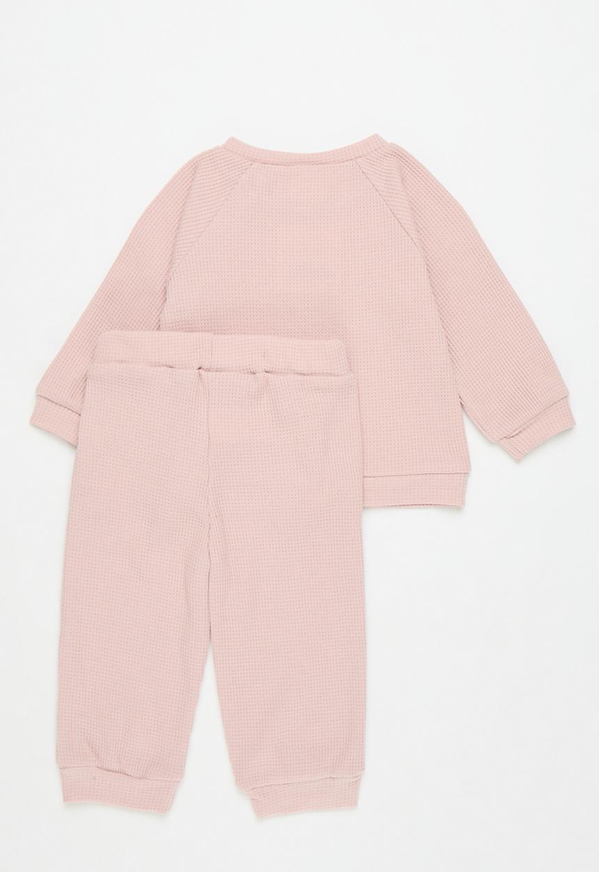 Pop Candy - Waffle knit set - pink