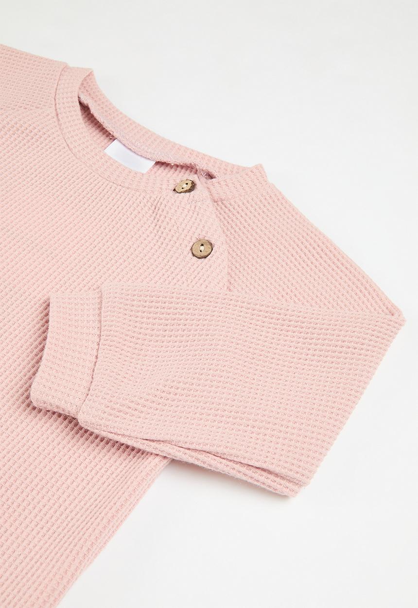 Pop Candy - Waffle knit set - pink