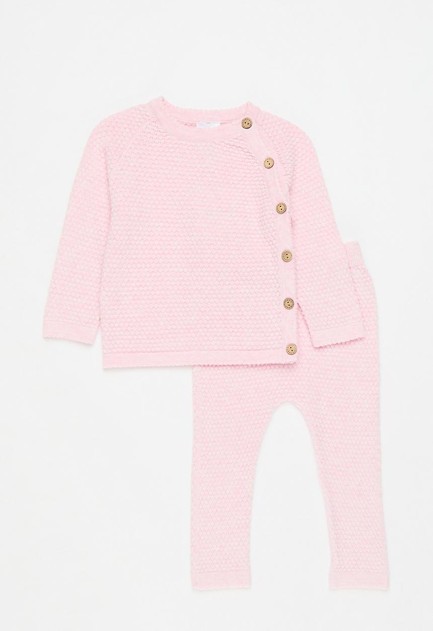 Pop Candy - Knitted top and bottom set - pink