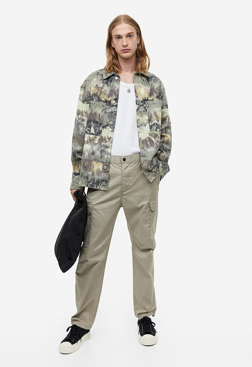 H&M - Regular fit ripstop cargo trousers - beige