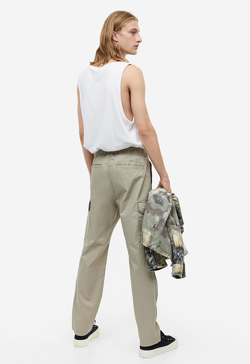 H&M - Regular fit ripstop cargo trousers - beige