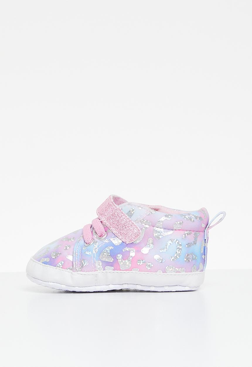 Pop Candy - Metallic print sneakers - pink & blue