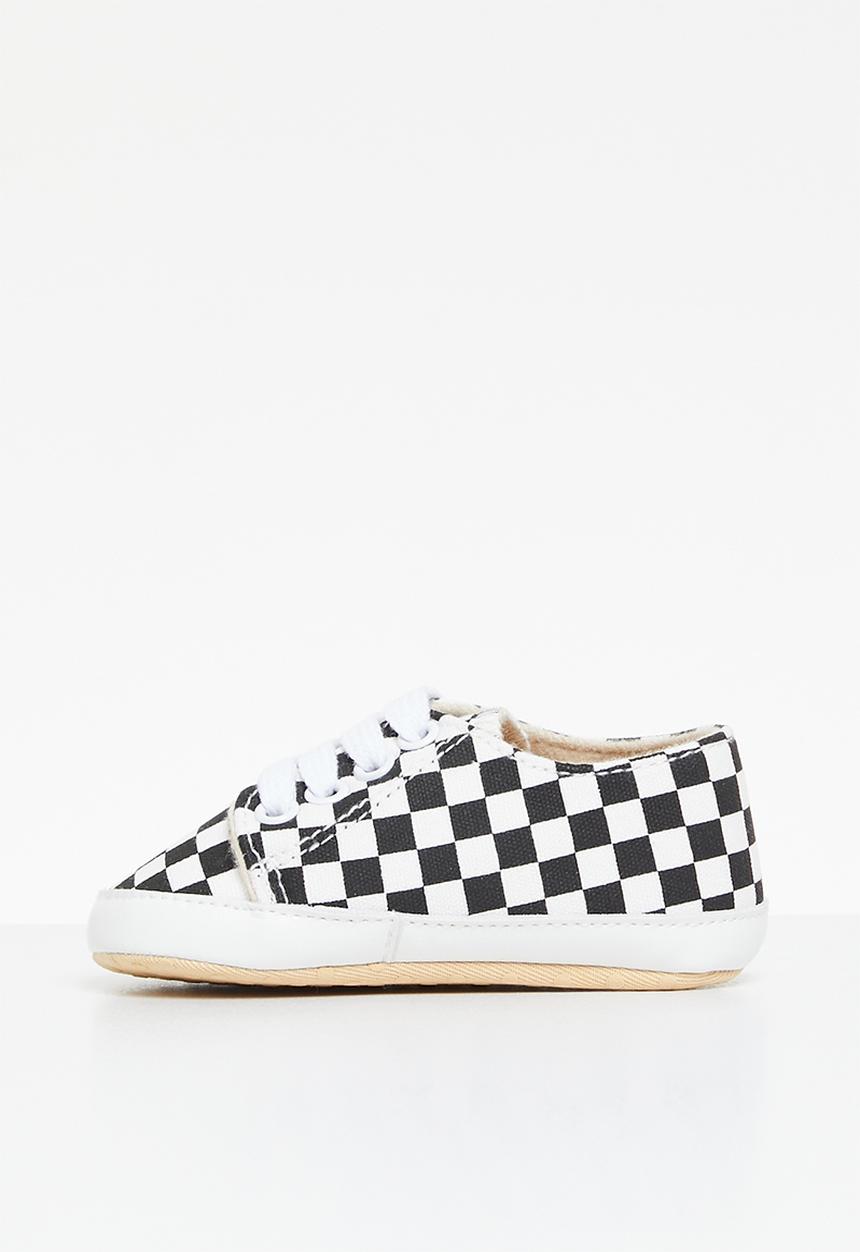 Pop Candy - Check lace up sneakers - black & white