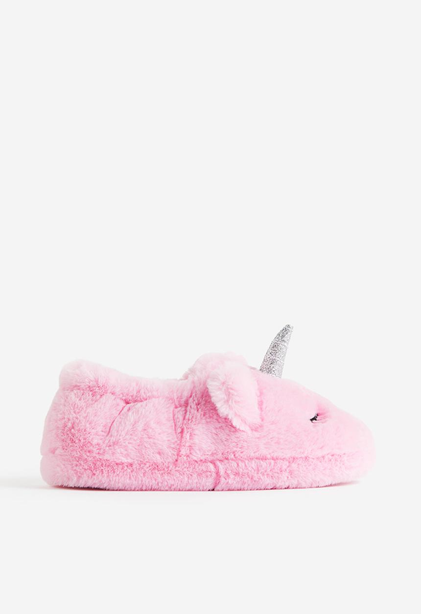 H&M - Appliquéd slippers - pink unicorn