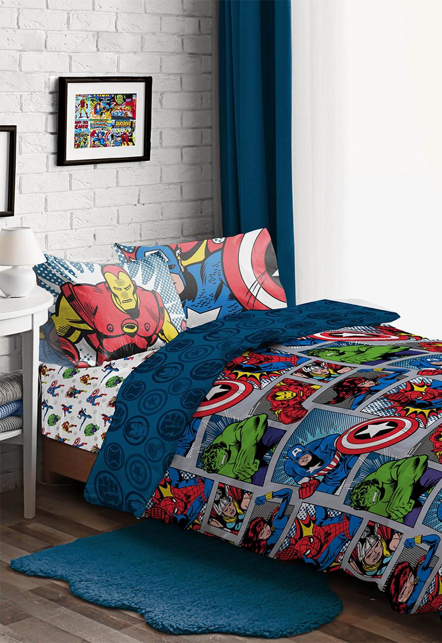Disney - Marvel - Fighting Team 3 Piece Reversible Bed Set