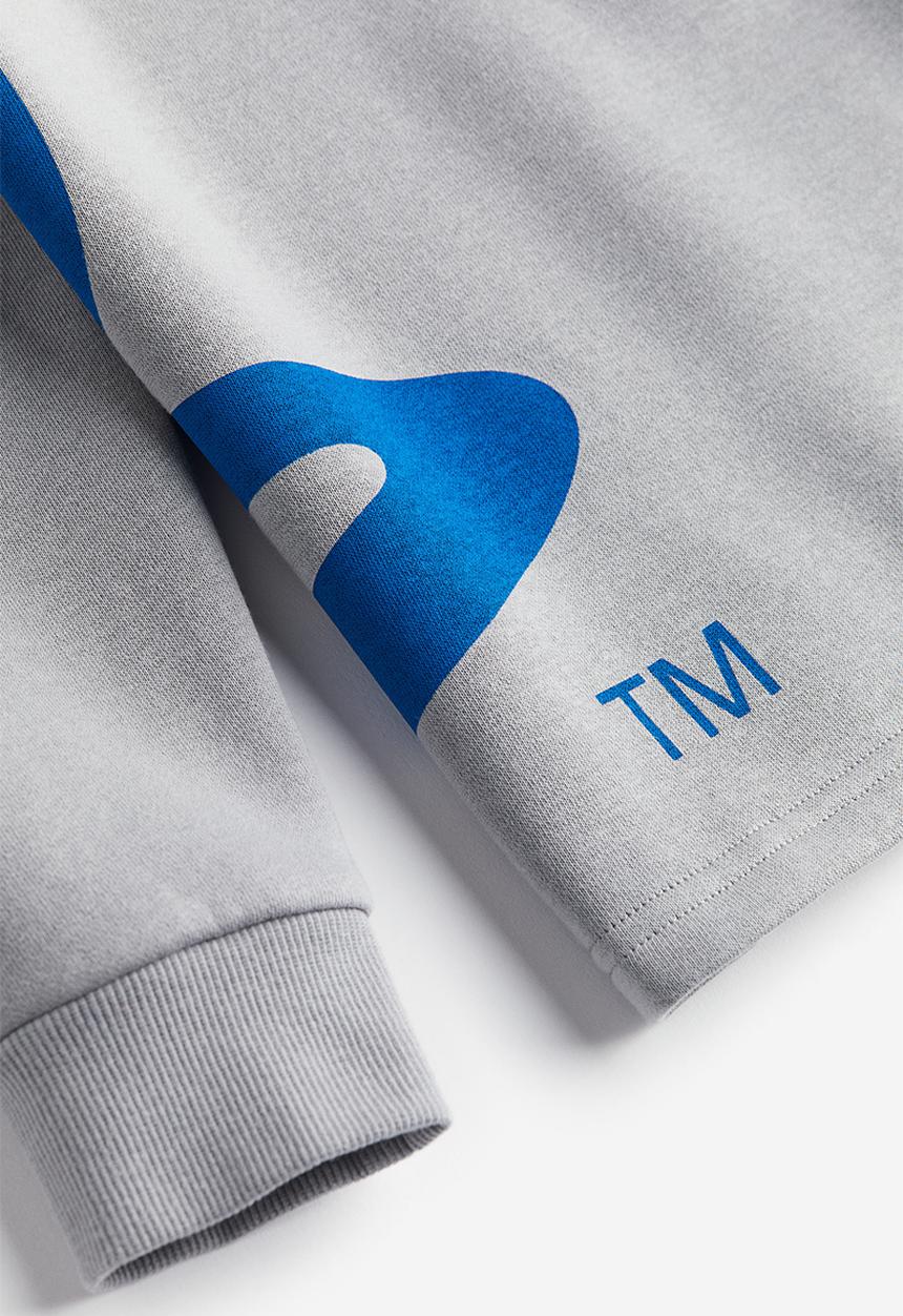 H&M - Printed hoodie - grey