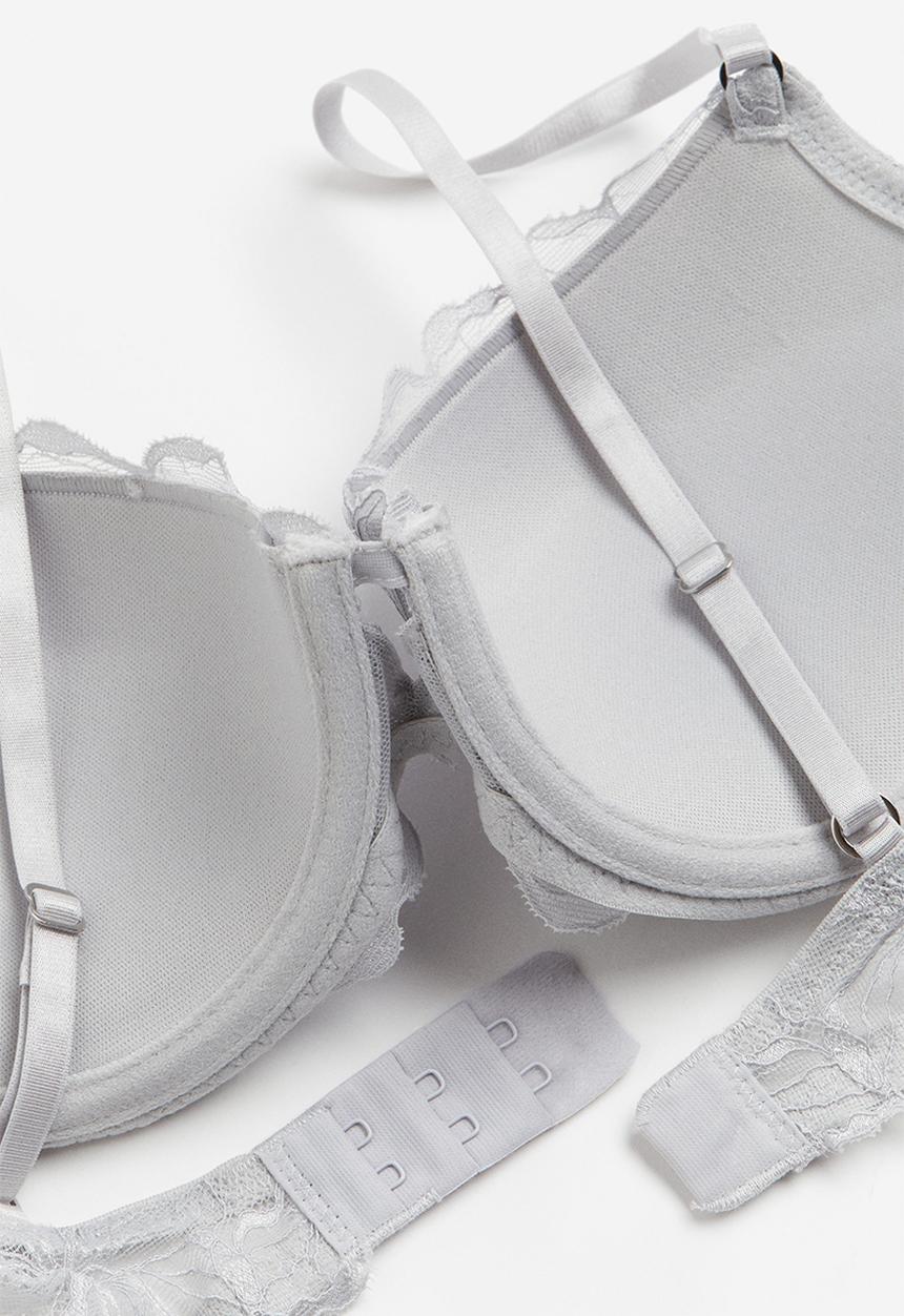 H&M - Lace push-up bra - grey