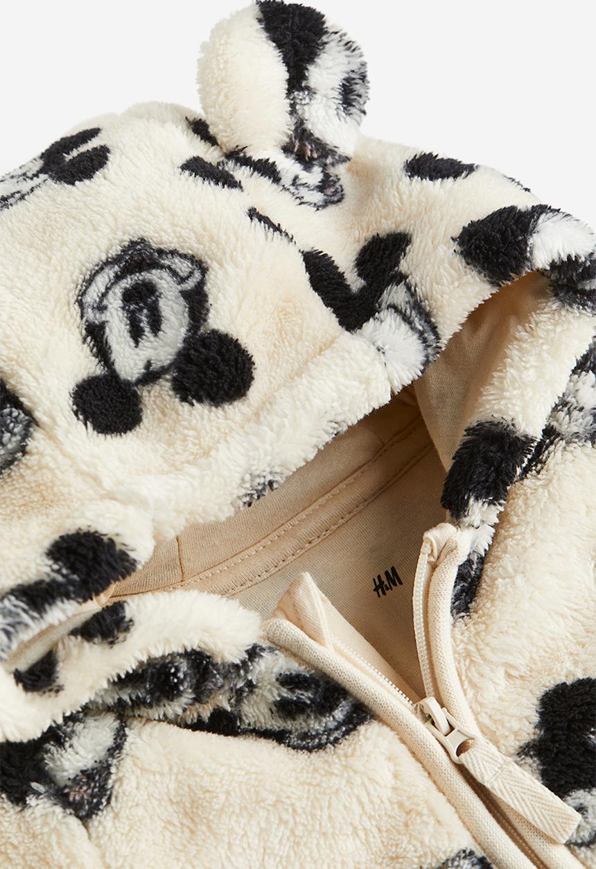 H&M - Printed all-in-one suit with ears - white