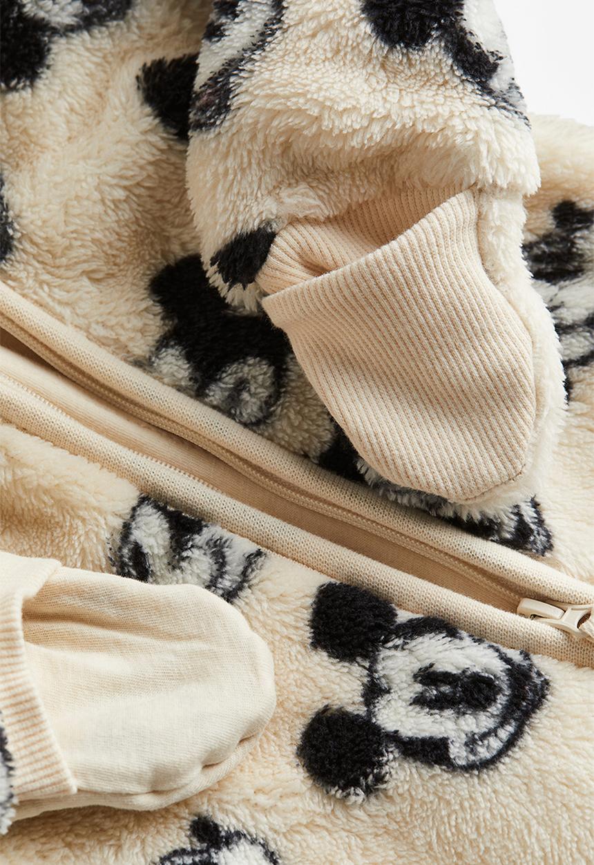 H&M - Printed all-in-one suit with ears - white