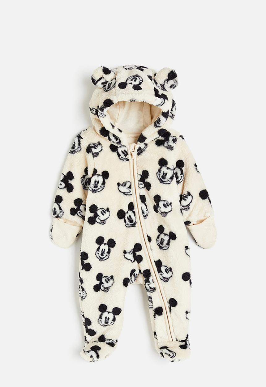 H&M - Printed all-in-one suit with ears - white