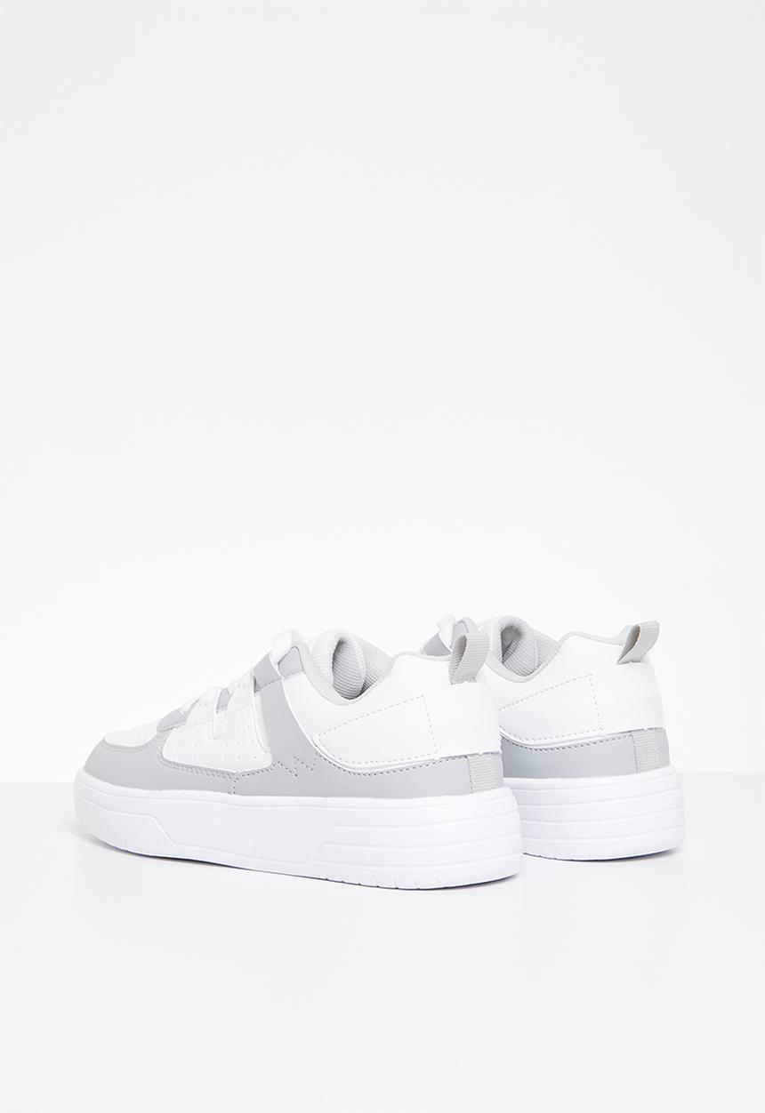 Pop Candy - Colour block lace up shoes - grey & white