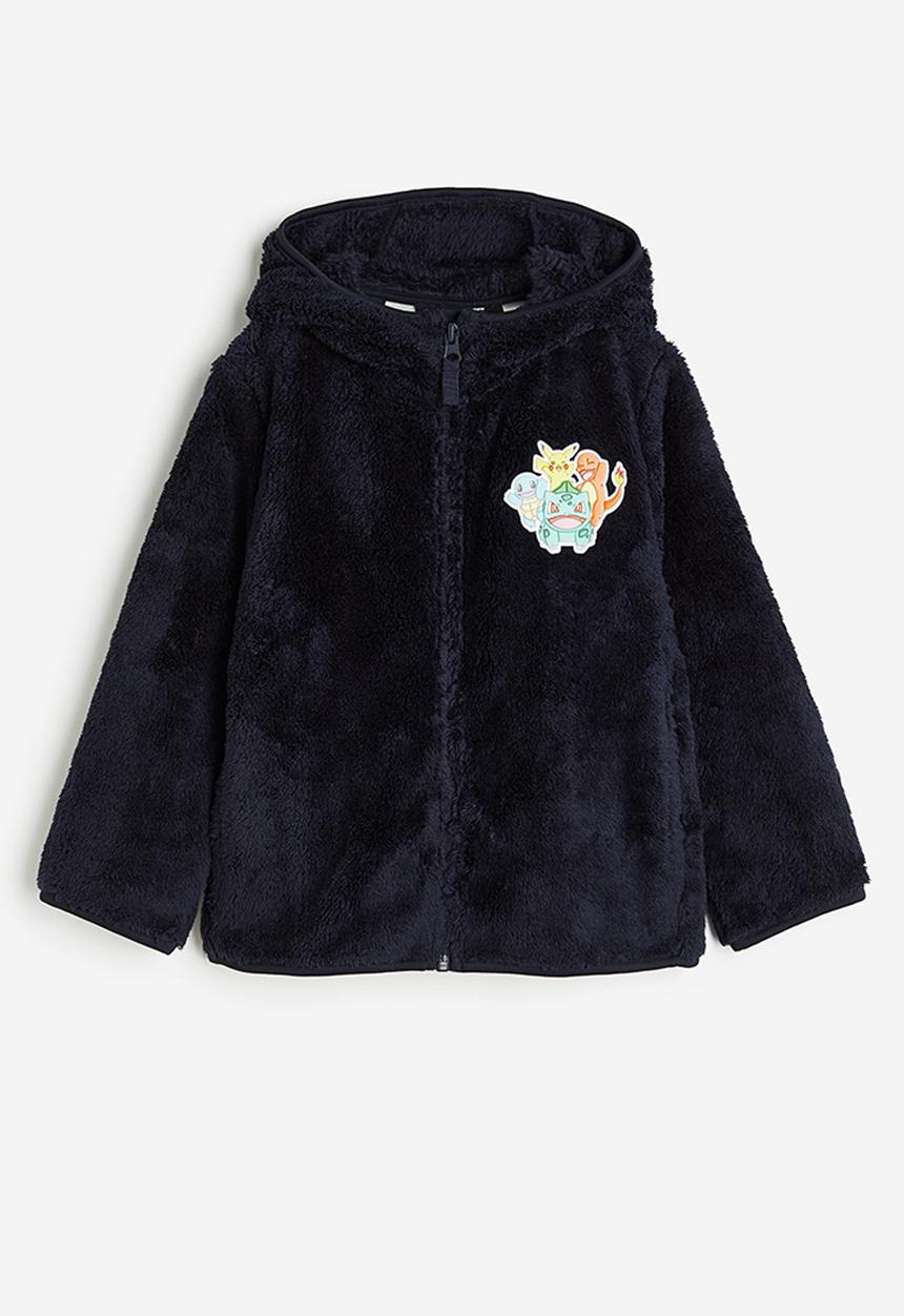H&M - Pile zip-through hoodie - blue