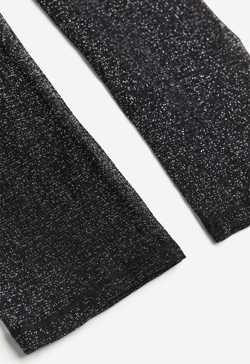 H&M - Glittery leggings - black