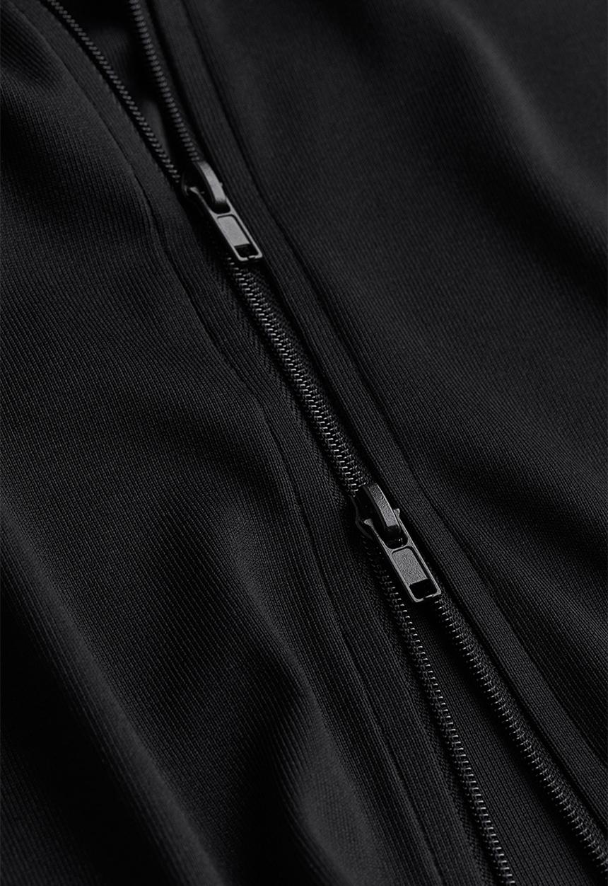 H&M - Collared zip-through top - black