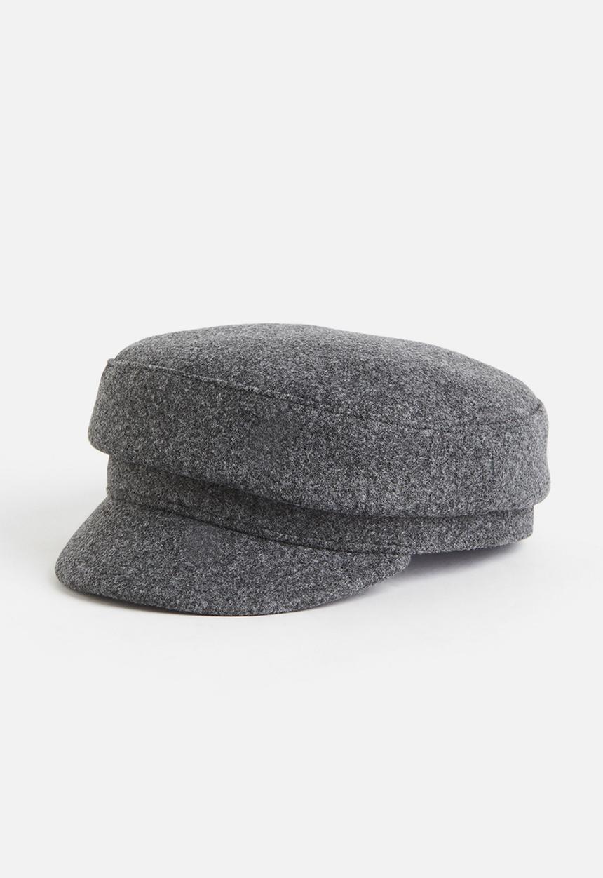 H&M - Textured baker boy cap - dark grey