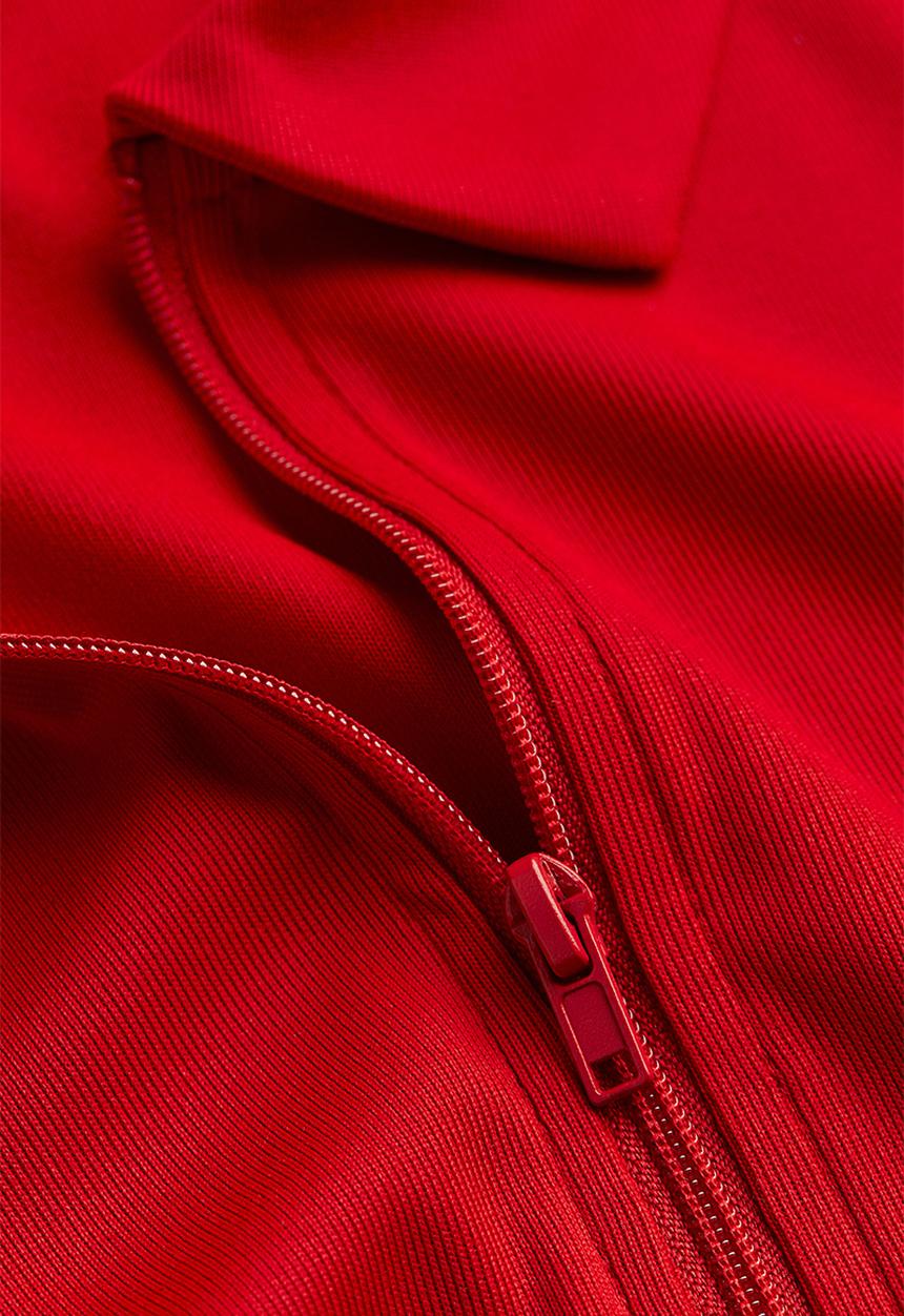 H&M - Collared zip-through top - red