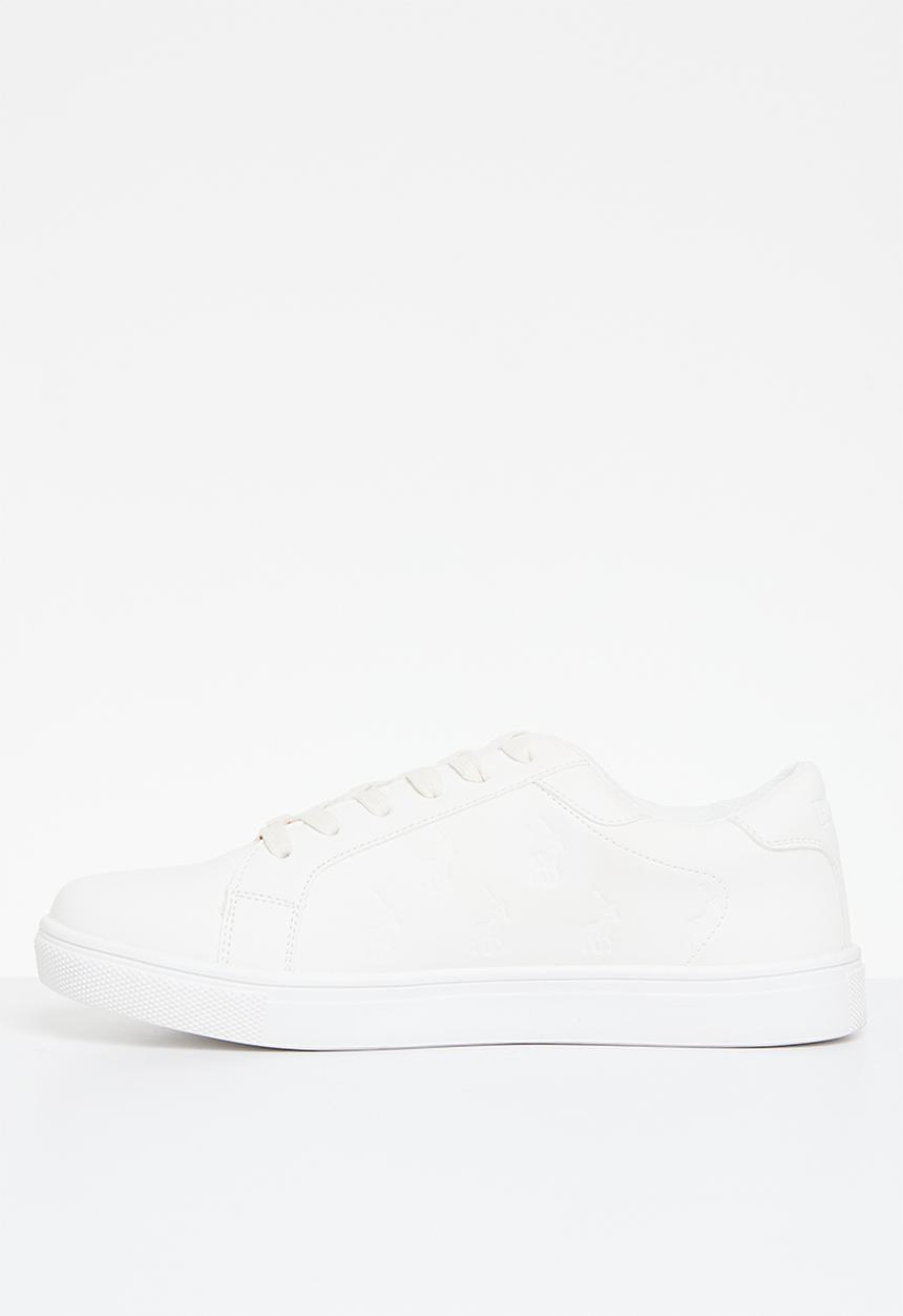 POLO - Debossed pony sneaker - white