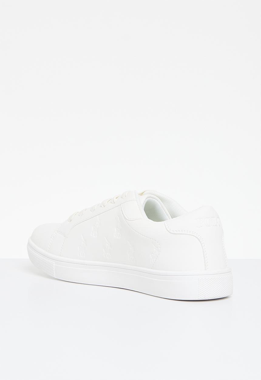 POLO - Debossed pony sneaker - white