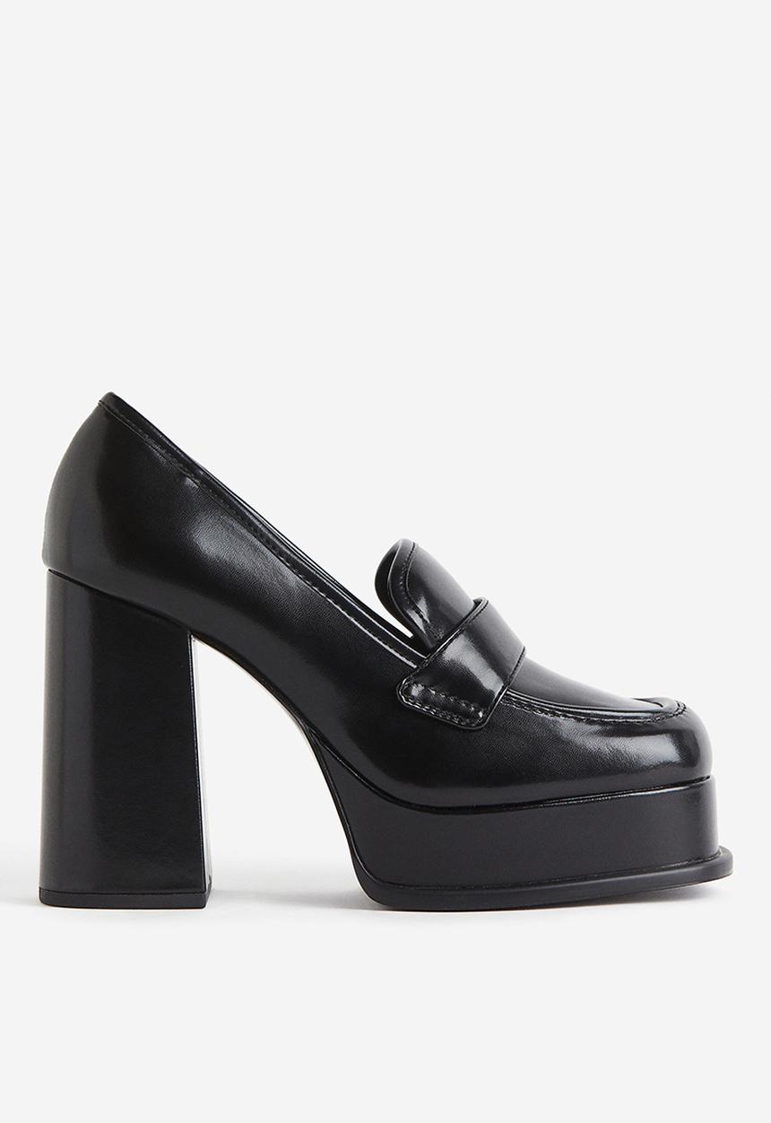 H&M - Heeled platform loafers - black