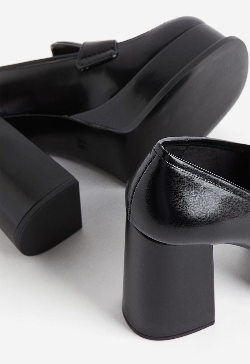 H&M - Heeled platform loafers - black