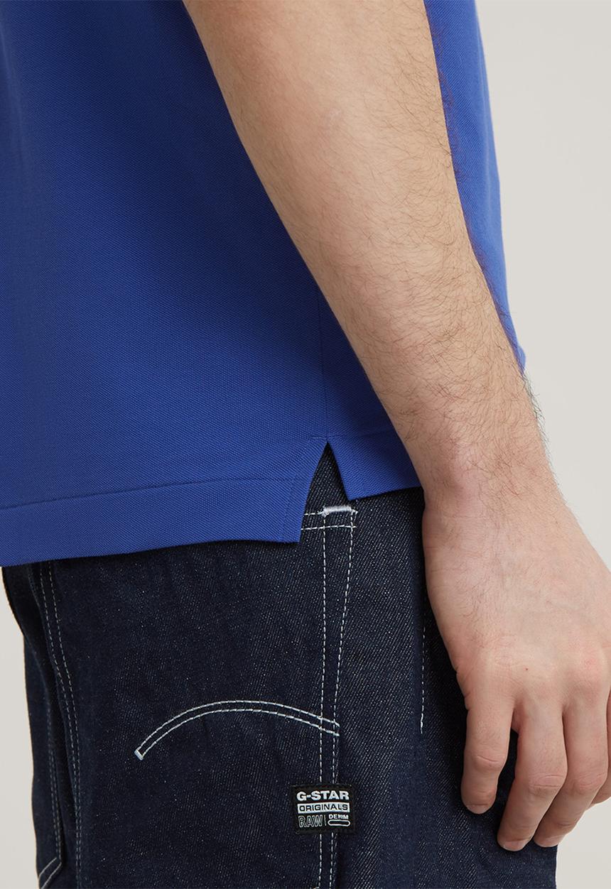 G-STAR - Dunda slim stripe polo s\s Premium stretch pk o - radar blue