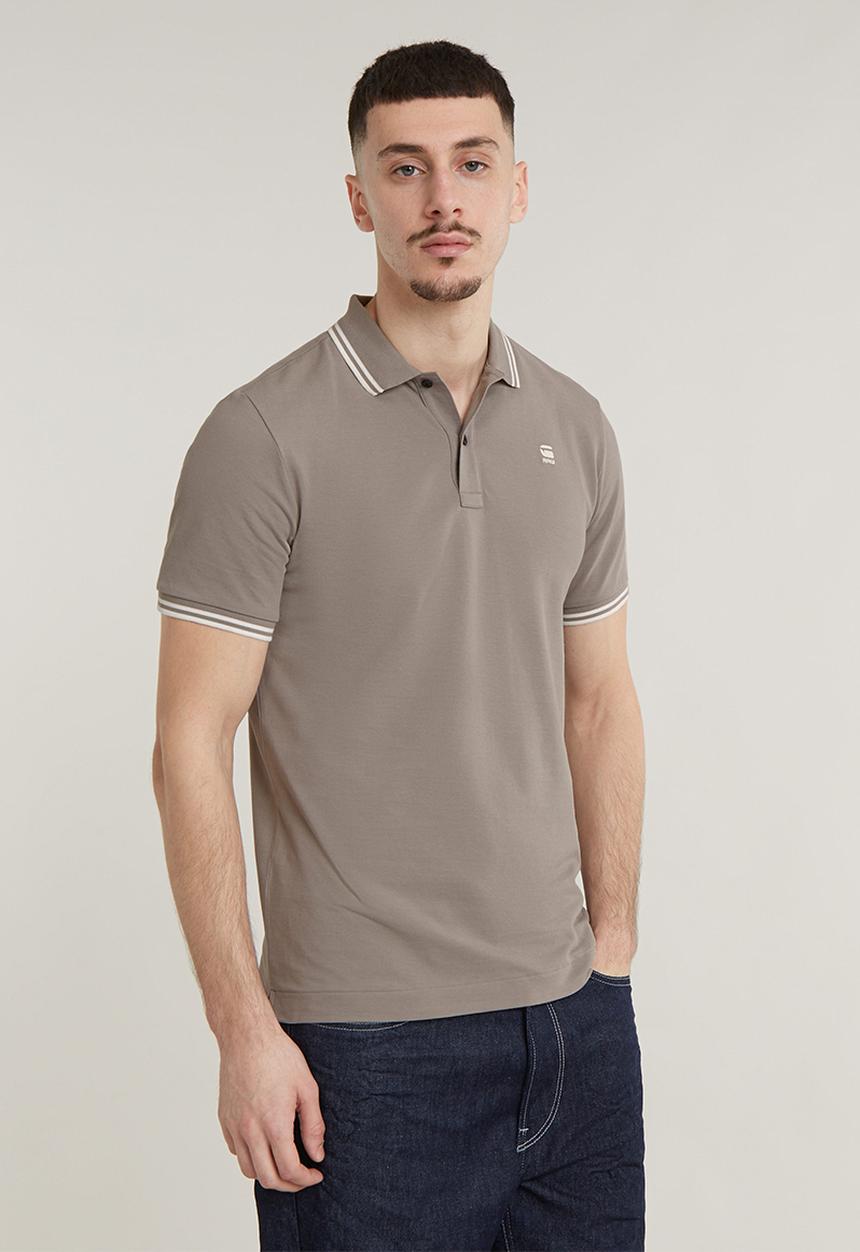 G-STAR - Dunda slim stripe polo s\s Premium stretch pk o - rock ridge