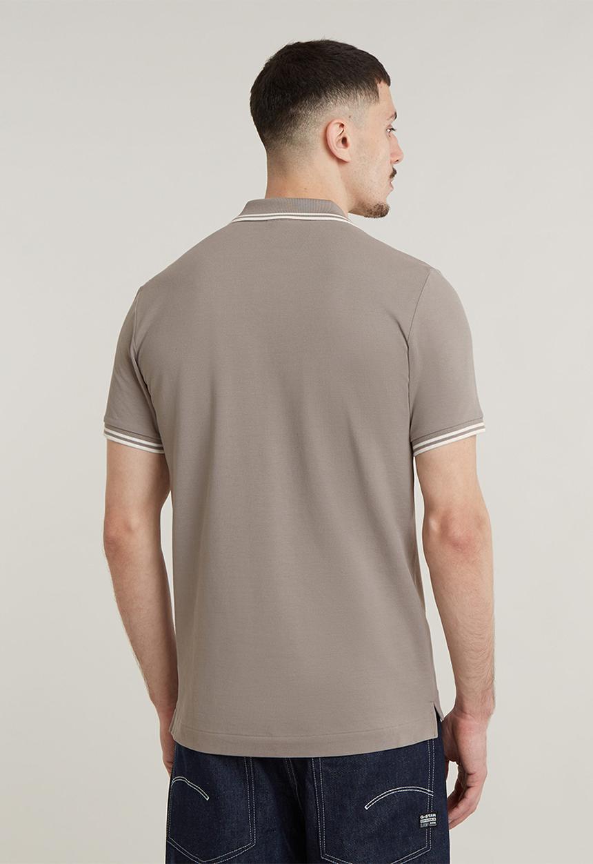 G-STAR - Dunda slim stripe polo s\s Premium stretch pk o - rock ridge