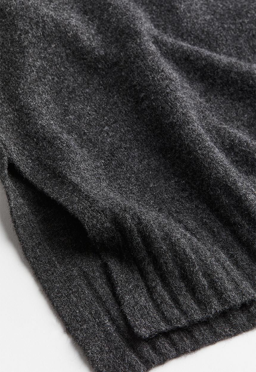 H&M - Turtle-neck jumper - dark grey marl