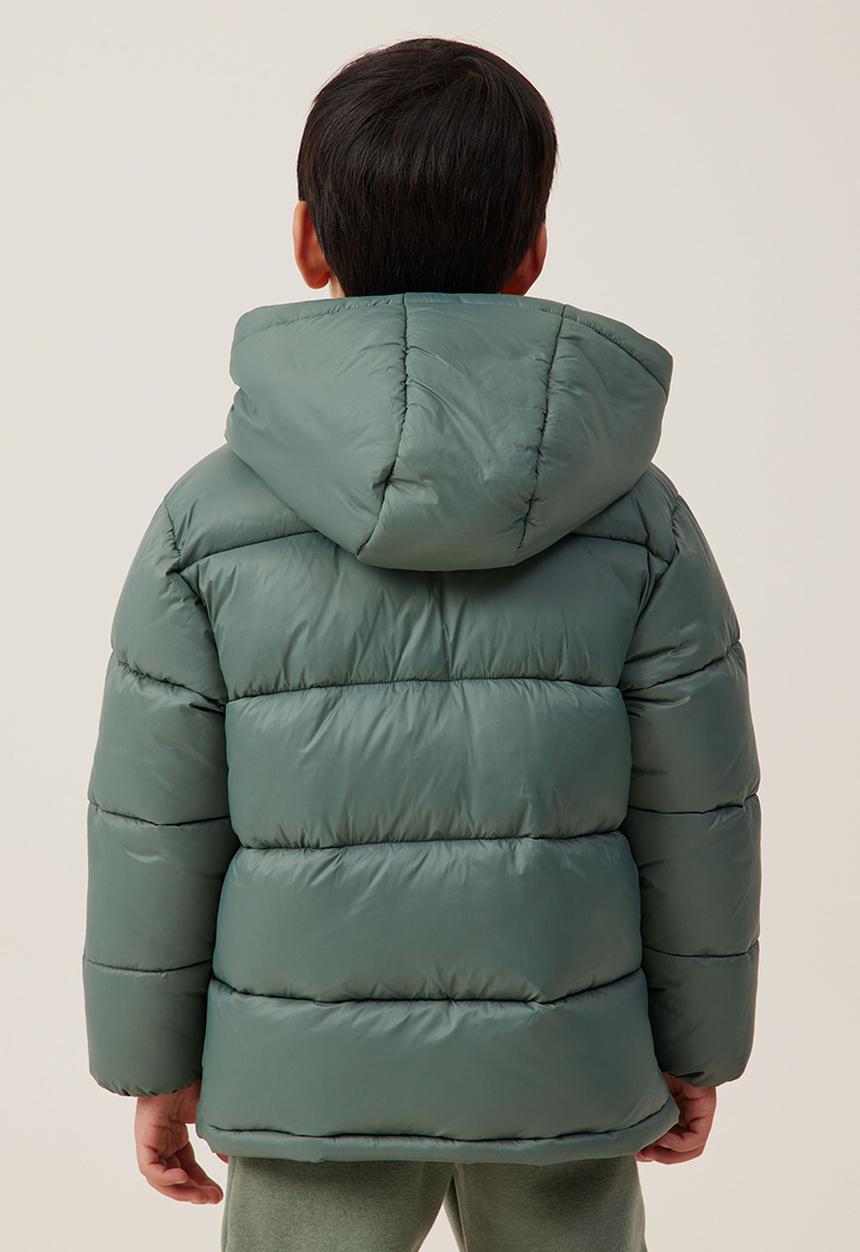 Cotton On - Hunter hooded puffer jacket - swag green