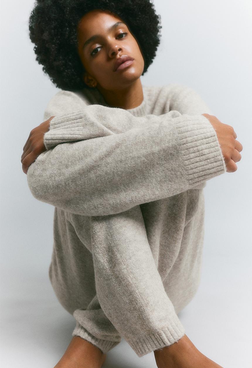 H&M - Fine-knit jumper - beige marl 