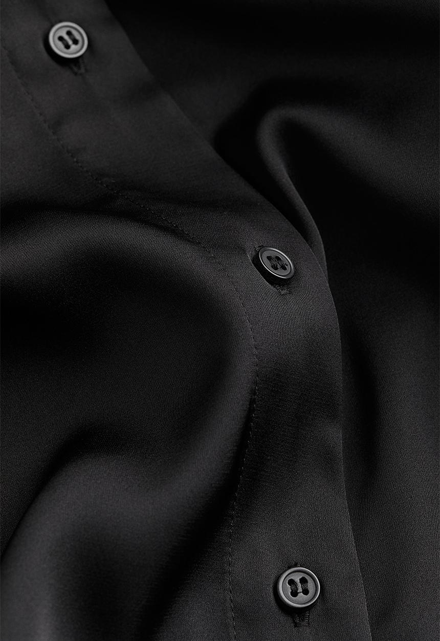 H&M - Mama before & after tie-belt shirt - black