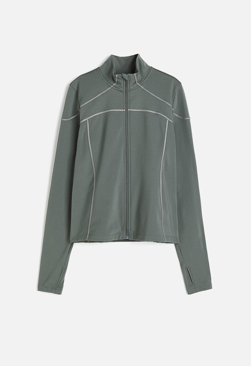 H&M - Drymove™ warm running top - dark khaki green