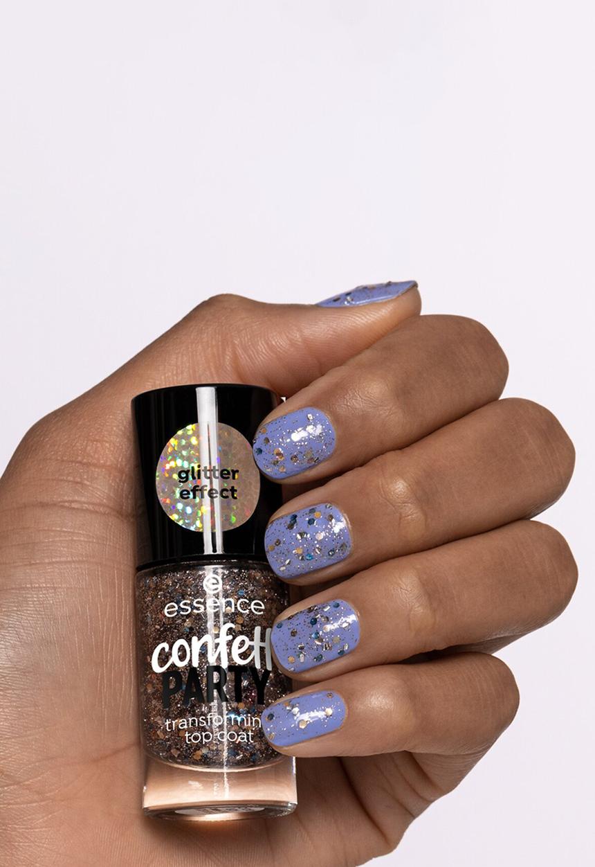 essence - Confetti PARTY transforming top coat