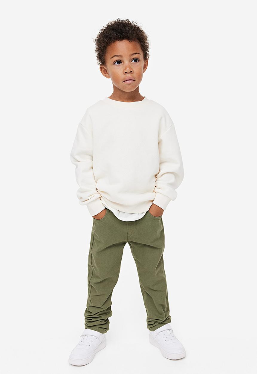H&M - Lined twill trousers - khaki green