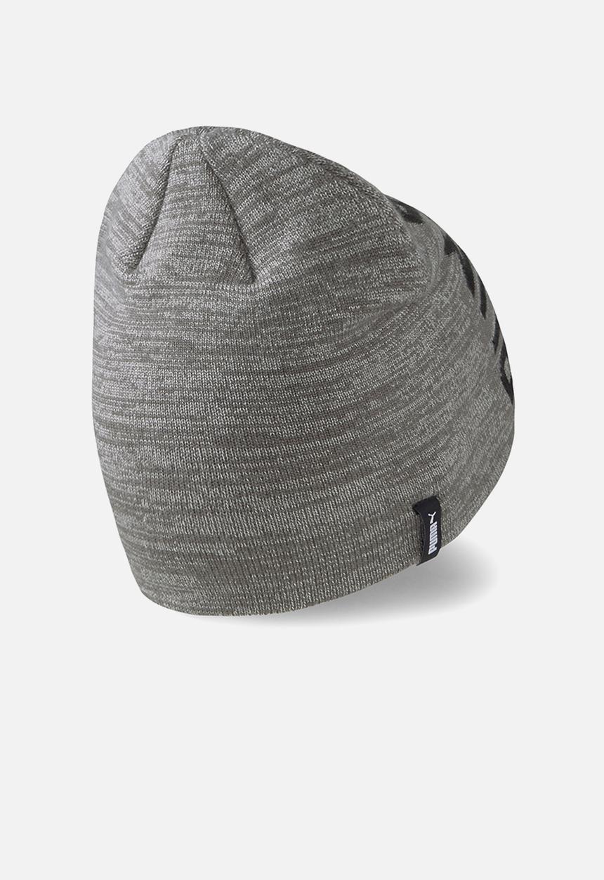 PUMA - Ess Classic Cuffless Beanie-Medium Gray Heather-Puma Black
