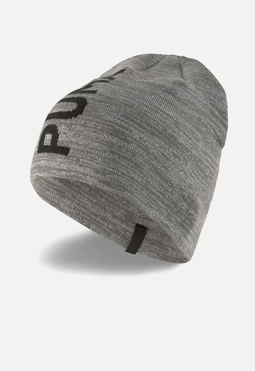 PUMA - Ess Classic Cuffless Beanie-Medium Gray Heather-Puma Black
