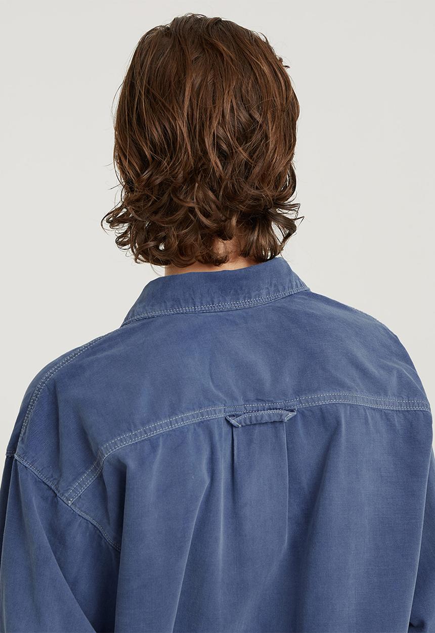 G-STAR - Relaxed shirt l\s wmn - faded ciel blue gd