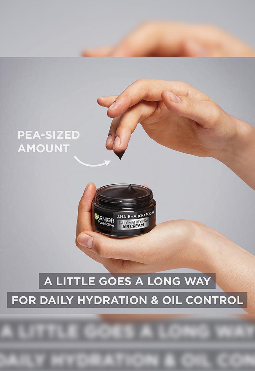 Garnier - Pure Active AHA BHA Charcoal Air Cream