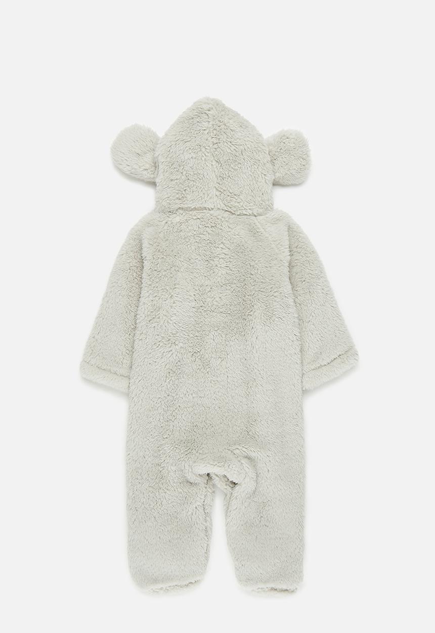 Pop Candy - Hooded fleece sleepsuit - grey