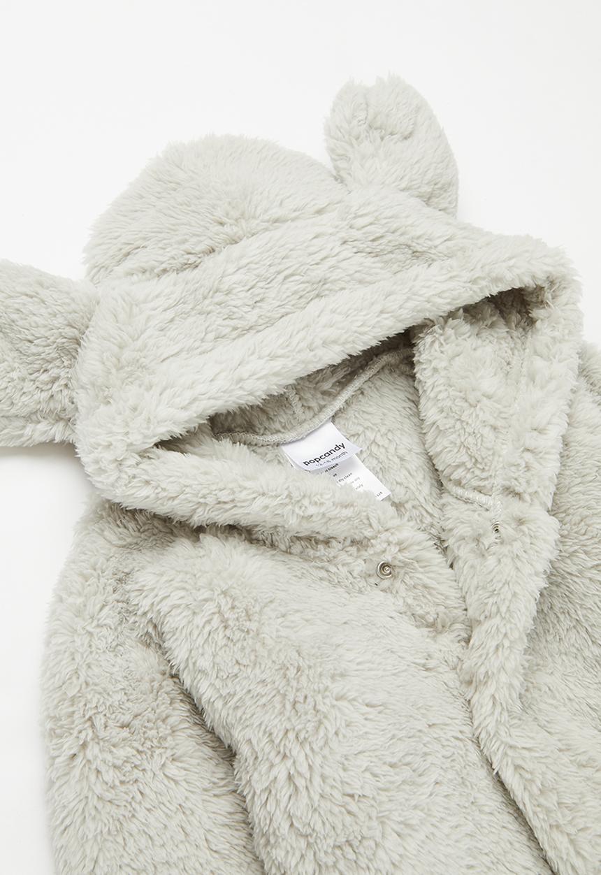 Pop Candy - Hooded fleece sleepsuit - grey