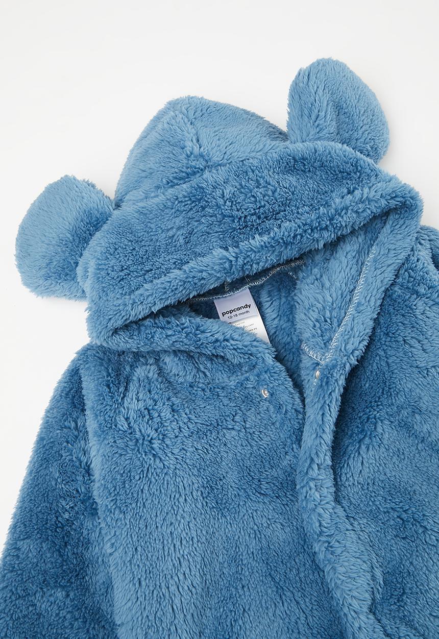 Pop Candy - Hooded fleece sleepsuit - blue