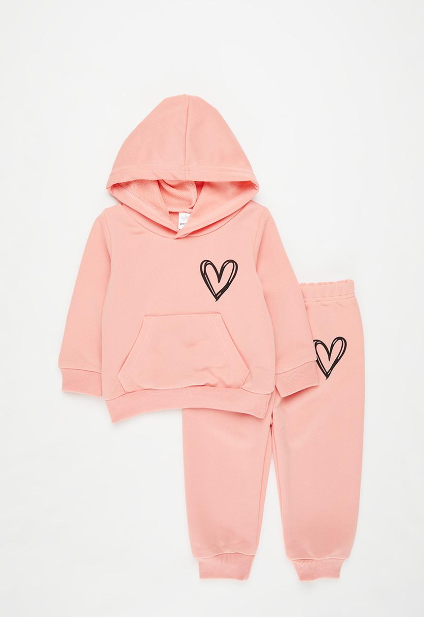 Pop Candy - Hooded sweat top & pant set - orange