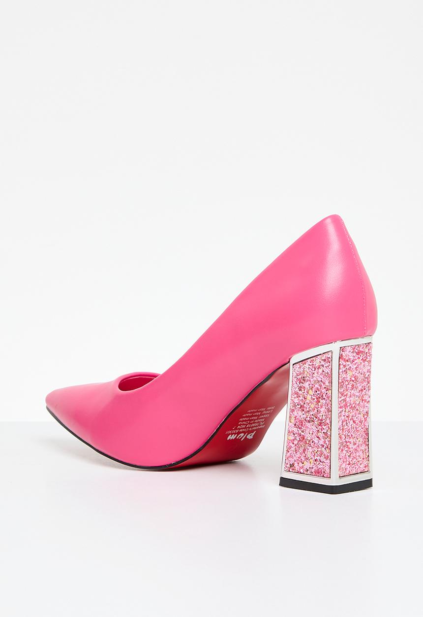 Plum - Alessandra block heel court - pink