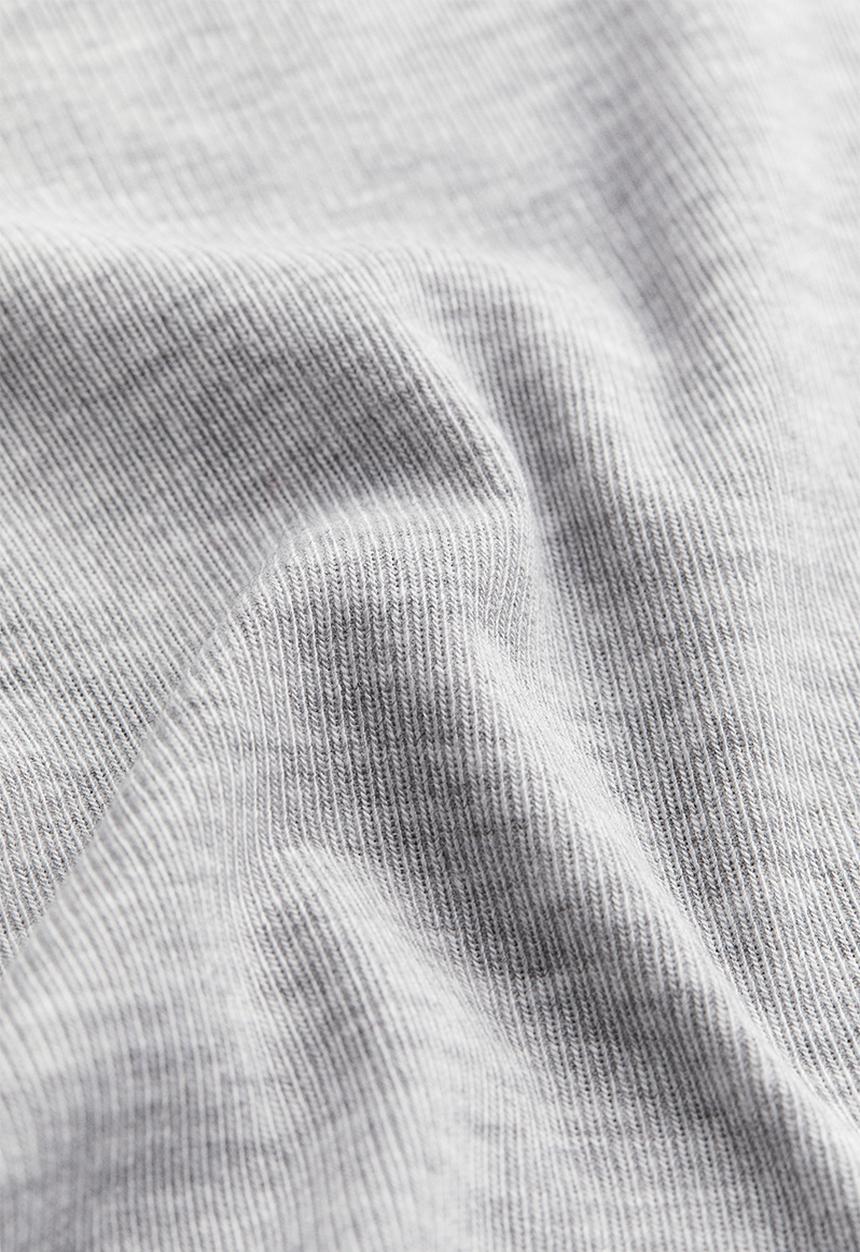 H&M - Ribbed modal-blend top - light grey marl 