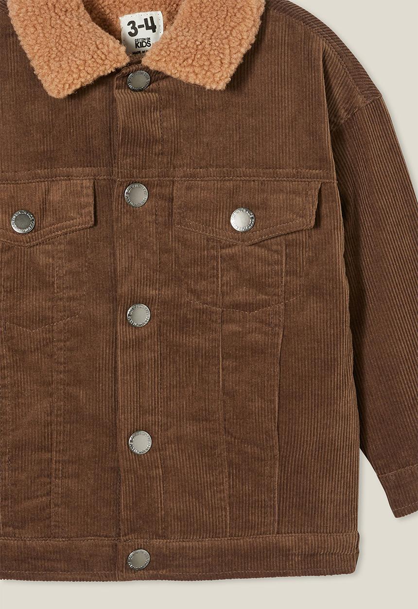 Cotton On - Jamie sherpa jacket - hot choccy