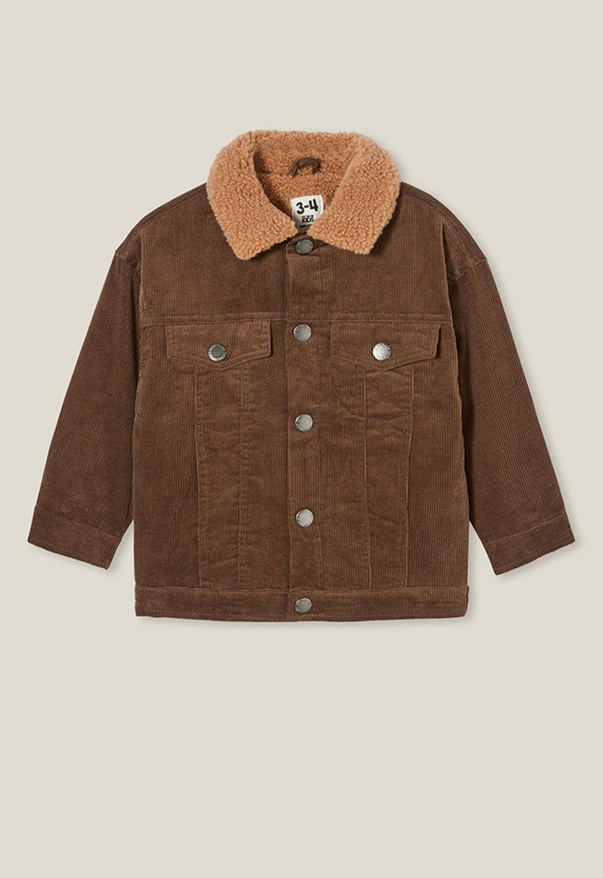 Cotton On - Jamie sherpa jacket - hot choccy